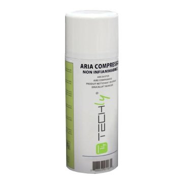 Techly Bomboletta Spray Aria Compressa per Pulizia 400ml Non Infiammabile (ICA-CA 300T)