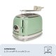 Ariete 155 Tostapane Vintage 2 fette di pane - con pinze - 6 livelli di tostatura - 810 Watt- Acciaio Inox - Linea Vintage - Verde 3