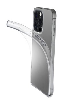 Cellularline Fine - iPhone 16 Pro Cover in gomma morbida ultra sottile e trasparente