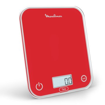 Moulinex BN50U3 bilancia da cucina Rosso Superficie piana Rettangolo Bilancia da cucina elettronica