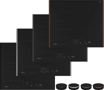 Neff T66YYE4C0 piano cottura Nero Da incasso 60 cm Piano cottura a induzione 4 Fornello(i)