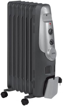 AEG RA 5520 Nero, Argento 1500 W Riscaldatore ambiente elettrico a olio