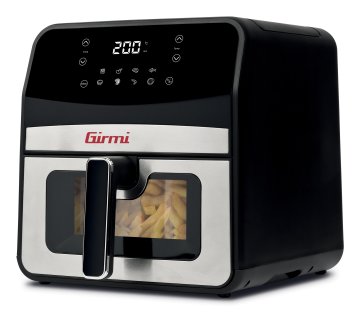 Girmi FG85 friggitrice Singolo 6,5 L Indipendente 1800 W Friggitrice ad aria calda Nero, Acciaio inox