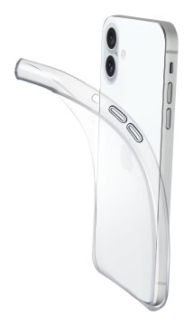 Cellularline Fine - iPhone 16 Plus Cover in gomma morbida ultra sottile e trasparente
