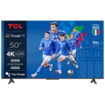 TCL P655 Serie P65 Smart TV Ultra HD 4K 50" 50P655, Dolby Audio, Controlli vocali, Google TV