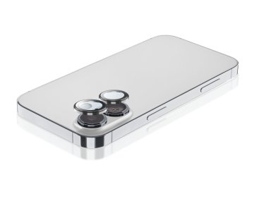Cellularline Camera Lens Ring - iPhone 16/16 Plus Vetro temperato per la protezione della fotocamera