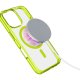 Cellularline Iconic Mag - iPhone 16 Pro Custodia trasparente con bordi colorati compatibile con ecosistema Magsafe 3