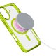 Cellularline Iconic Mag - iPhone 16 Custodia trasparente con bordi colorati compatibile con ecosistema Magsafe 3
