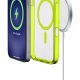 Cellularline Iconic Mag - iPhone 16 Custodia trasparente con bordi colorati compatibile con ecosistema Magsafe 4