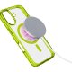 Cellularline Iconic Mag - iPhone 16 Custodia trasparente con bordi colorati compatibile con ecosistema Magsafe 6