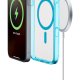 Cellularline Iconic Mag - iPhone 16 Pro Custodia trasparente con bordi colorati compatibile con ecosistema Magsafe 4