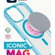 Cellularline Iconic Mag - iPhone 16 Pro Custodia trasparente con bordi colorati compatibile con ecosistema Magsafe 5