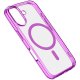 Cellularline Iconic Mag - iPhone 16 Plus Custodia trasparente con bordi colorati compatibile con ecosistema Magsafe 2