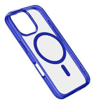 Cellularline Iconic Mag - iPhone 16 Pro Custodia trasparente con bordi colorati compatibile con ecosistema Magsafe