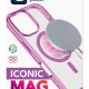 Cellularline Iconic Mag - iPhone 16 Pro Max Custodia trasparente con bordi colorati compatibile con ecosistema Magsafe 5