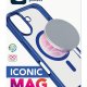 Cellularline Iconic Mag - iPhone 16 Plus Custodia trasparente con bordi colorati compatibile con ecosistema Magsafe 5