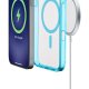 Cellularline Iconic Mag - iPhone 16 Custodia trasparente con bordi colorati compatibile con ecosistema Magsafe 4
