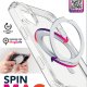 Cellularline Spin Mag - iPhone 16 Custodia con supporto ad anello rotabile, compatibile con ecosistema Magsafe 5