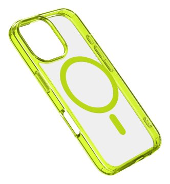 Cellularline Iconic Mag - iPhone 16 Pro Max Custodia trasparente con bordi colorati compatibile con ecosistema Magsafe