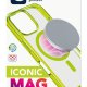 Cellularline Iconic Mag - iPhone 16 Pro Max Custodia trasparente con bordi colorati compatibile con ecosistema Magsafe 5