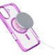 Cellularline Iconic Mag - iPhone 16 Custodia trasparente con bordi colorati compatibile con ecosistema Magsafe 3