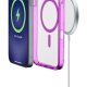 Cellularline Iconic Mag - iPhone 16 Custodia trasparente con bordi colorati compatibile con ecosistema Magsafe 4