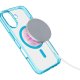 Cellularline Iconic Mag - iPhone 16 Plus Custodia trasparente con bordi colorati compatibile con ecosistema Magsafe 6