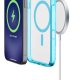 Cellularline Iconic Mag - iPhone 16 Plus Custodia trasparente con bordi colorati compatibile con ecosistema Magsafe 7