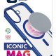 Cellularline Iconic Mag - iPhone 16 Custodia trasparente con bordi colorati compatibile con ecosistema Magsafe 5