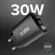 SBS TETRGANLCD1USB1C30K Caricabatterie per dispositivi mobili Universale Nero AC Ricarica rapida Interno 12