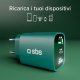 SBS TETRGANLCD1USB1C30G Caricabatterie per dispositivi mobili Universale Verde AC Ricarica rapida Interno 11