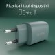 SBS TETRGANLCD1USB1C30A Caricabatterie per dispositivi mobili Universale Azzurro AC Ricarica rapida Interno 10