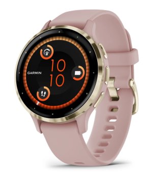 Garmin Venu 3S 3,05 cm (1.2") AMOLED 41 mm Digitale 390 x 390 Pixel Touch screen Oro, Rosa Wi-Fi GPS (satellitare)