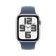 Apple Watch SE GPS 44mm Cassa in Alluminio Color Argento con Denim Sport Band - M/L 3