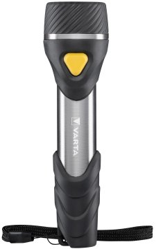 Varta Day Light Multi LED F20 LED Flashlight (incl. 2x Longlife Power AA e cordino, a prova d'urto) argento/nero per la casa, per tutti i giorni, per le interruzioni di corrente