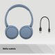 Sony Cuffie Bluetooth wireless WH-CH520 - Durata della batteria fino a 50 ore con ricarica rapida, stile on-ear - Blu 14