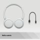 Sony Cuffie Bluetooth wireless WH-CH520 - Durata della batteria fino a 50 ore con ricarica rapida, stile on-ear - Bianco 14