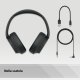 Sony WH-CH720N Cuffie Bluetooth wireless con cancellazione del rumore - Durata della batteria fino a 35 ore e ricarica rapida - Nero 12