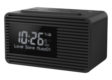 Panasonic RC-D8EG-K - Radiosveglia, nero, DAB+, funzione di ricarica USB