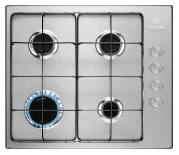 Electrolux EGS6404SX Acciaio inox Da incasso 60 cm Gas 4 Fornello(i)