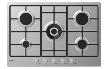 Candy Timeless CEL7P4WX Acciaio inox Da incasso 74.5 cm Gas 5 Fornello(i)