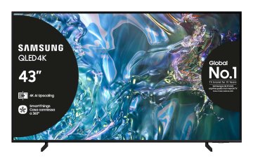 Samsung Q60D TV QLED 4K 43” QE43Q60DAUXZT Smart TV Wi-Fi Titan Gray 2024, Quantum Processor Lite 4K, 4K Upscaling, AirSlim Design, OTS Lite