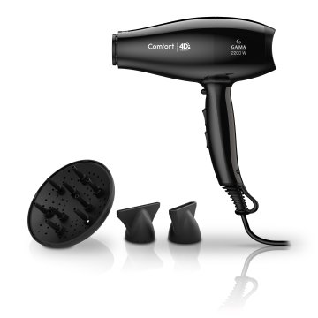 GA.MA Phon Comfort 4D Therapy Ultra Ozone Ion Gama: Made in Italy, tecnologia agli ioni, anti crespo, anti-età, ricostruzione molecolare dei capelli, componenti interni in tormalina, 2200 W, 6 combina