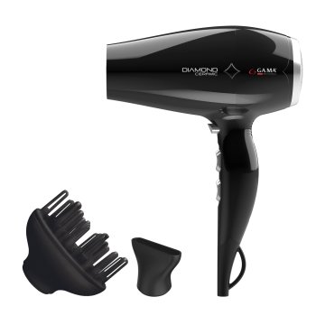 GA.MA Phon Diamond Ceramic: 2300 W, tecnologia agli ioni per capelli sani e senza crespo, componenti interni in ceramica, Motore DC leggero e silenzioso, 6 combinazioni di temperature e velocità, idea