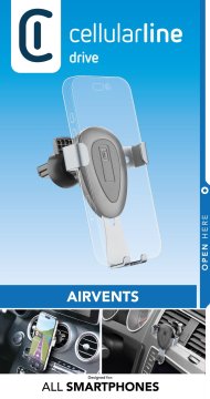 Cellularline Slide - Universal Supporto smartphone da auto per alette di aerazione