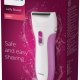 Philips SatinShave Essential Rasoio senza filo Wet & Dry bianco e rosa HP6341/00 7
