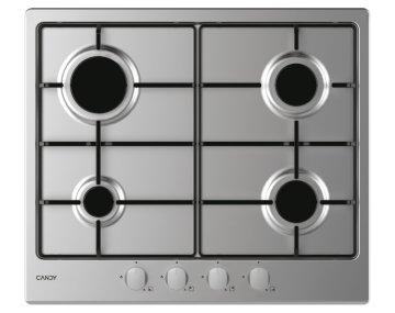 Candy Timeless CEL6PBRX Acciaio inox Da incasso 59 cm Gas 4 Fornello(i)