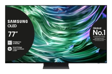 Samsung TV OLED 4K 77” QE77S90DAEXZT Smart TV Wi-Fi Graphite Nero 2024, Processore NQ4 AI GEN2, Self-illuminating pixels, Laser Slim Design, Dolby Atmos