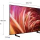 Samsung TV OLED 4K 55” QE55S85DAEXZT Smart TV Wi-Fi Graphite Black 2024, Processore NQ4 AI GEN2, Self-illuminating pixels, Contour Design, Dolby Atmos 5