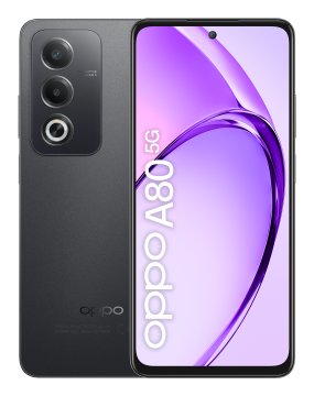 OPPO A80 5G Smartphone, AI Doppia Fotocamera 50+2MP, Selfie 8MP, Display 6.67” 120HZ LCD HD+, 5100mAh, RAM 16 GB (8+8) + ROM 256GB, IP54, [Versione Italia], Starry Nero